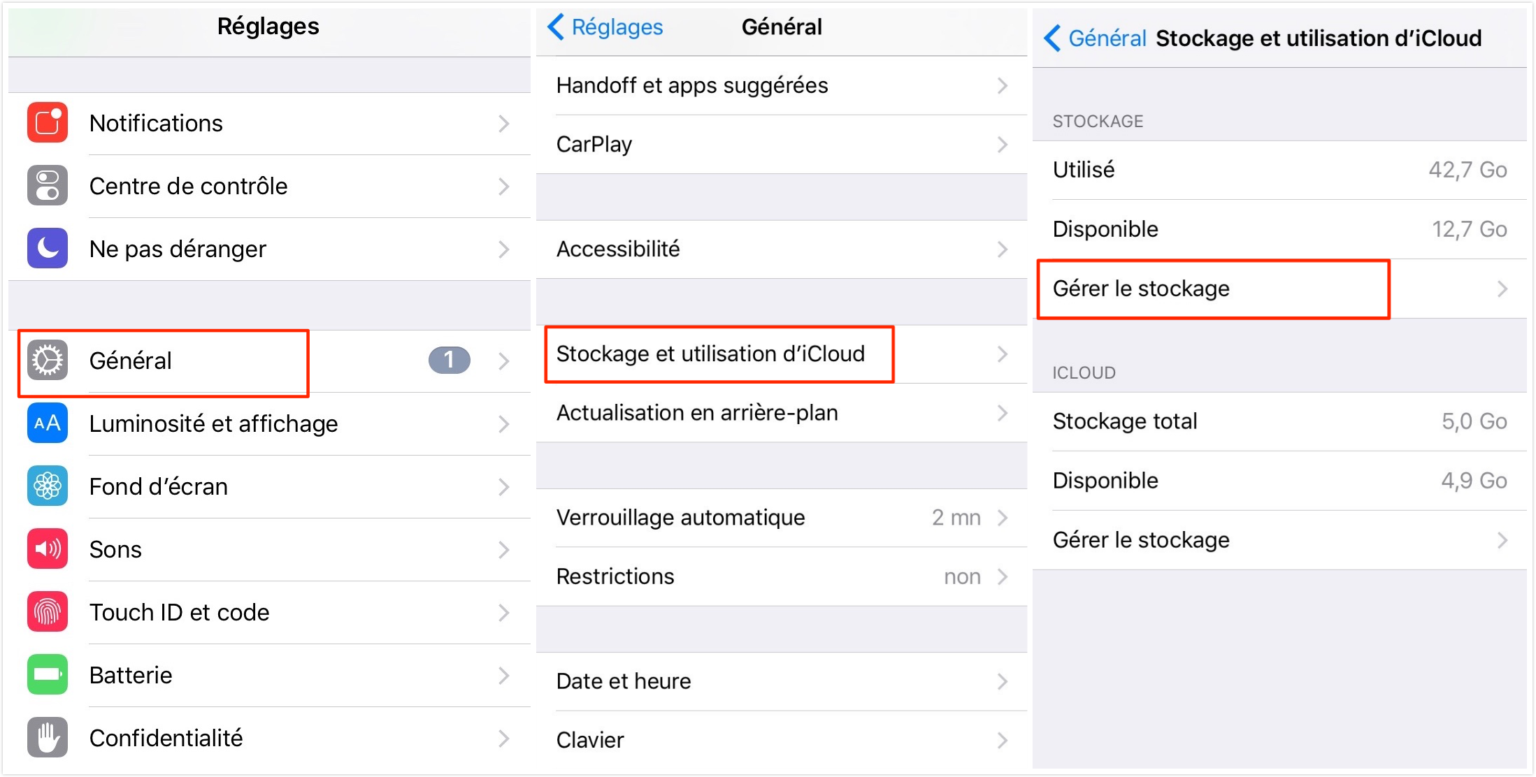 libérer plus de stockage iOS 10 – Supprimer les apps