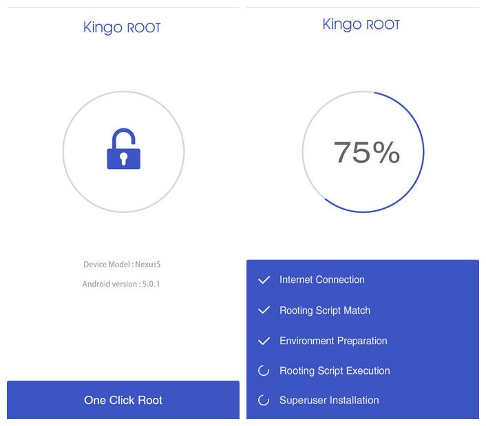 Lancez Kingo ROOT vers Android