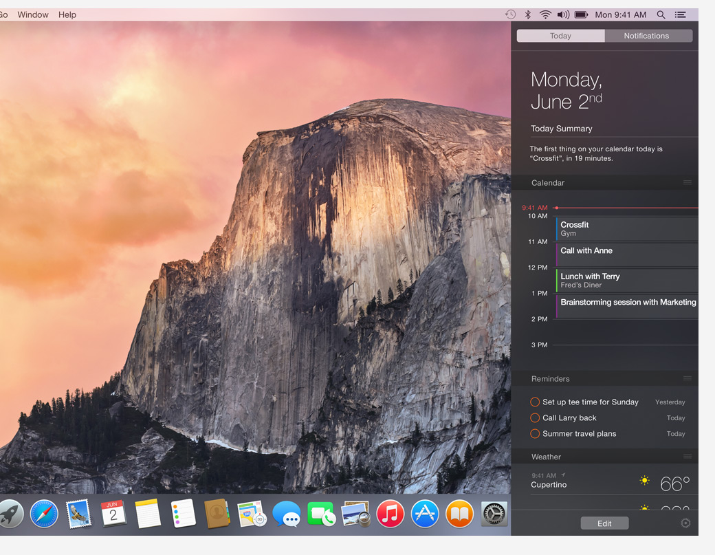 Nouvelle fonctionnalité de Yosemite - Centre de notification