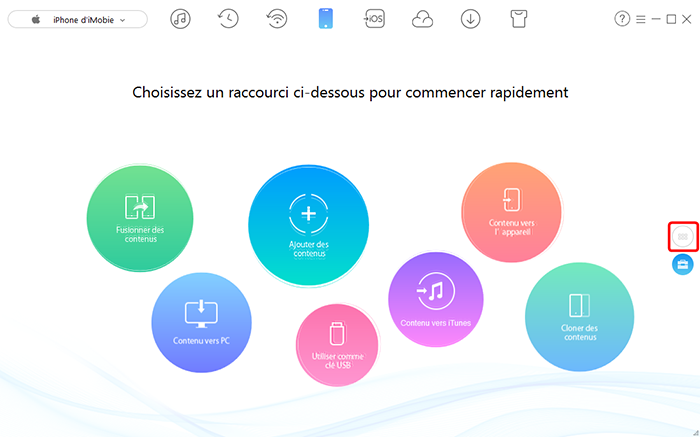 Mettre de la musique sur iPhone 6/6s directement – étape 1