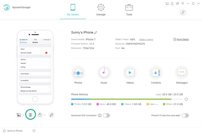 Comment mettre en miroir un iPhone sur un PC via ApowerManager