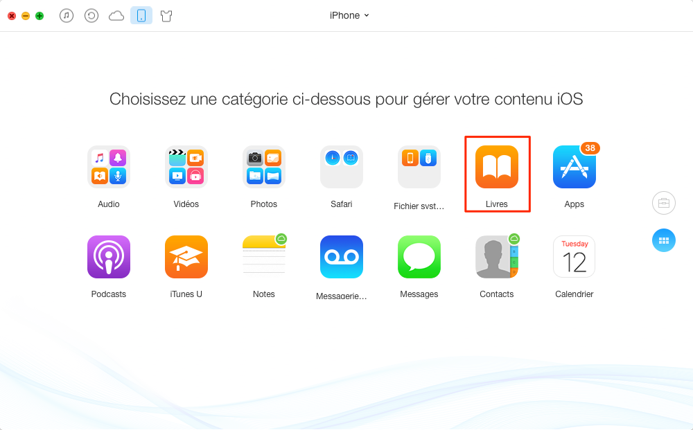 Comment mettre les livres sur iPhone - étape 2