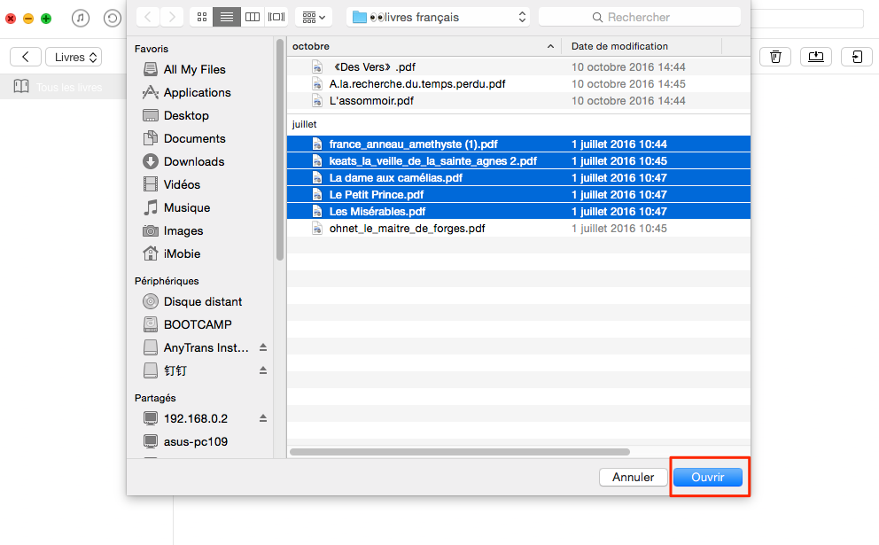 Ajouter les livres sur iPhone/iPad - étape 3