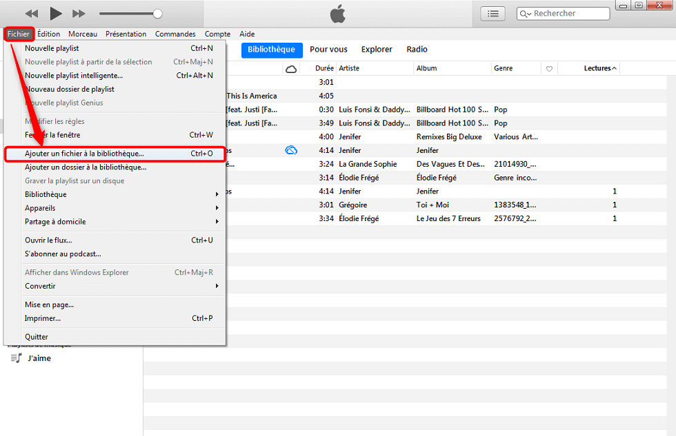 Mettre de la musique sur iPod nano avec iTunes
