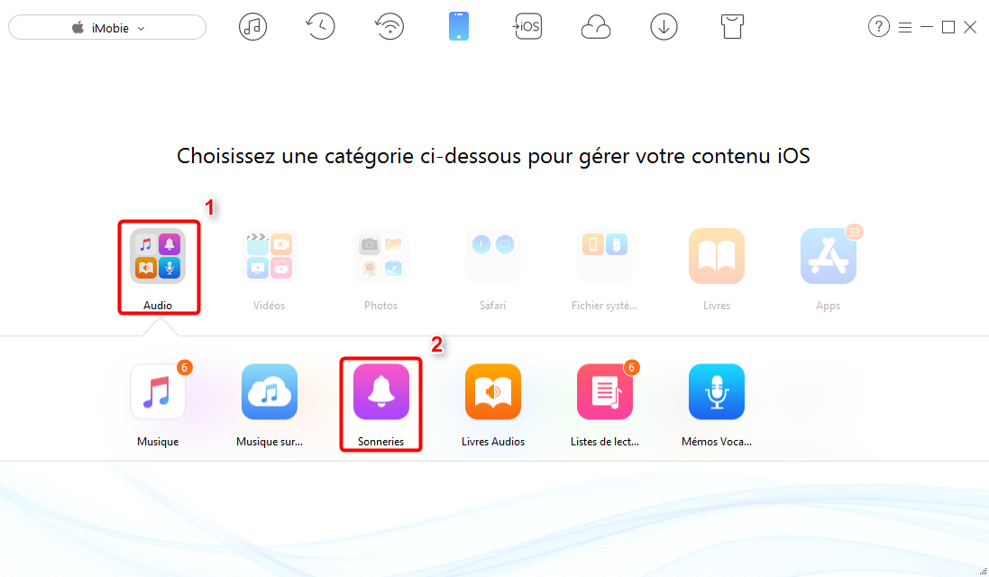 Comment ajouter des sonneries pour iPhone 7 (Plus) - étape 2