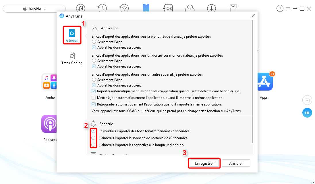 Comment mettre des sonneries pour iPhone 7 sans iTunes - étape 1