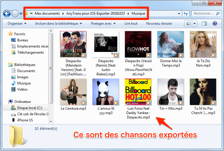 Comment synchroniser musique iPhone vers PC – étape 4