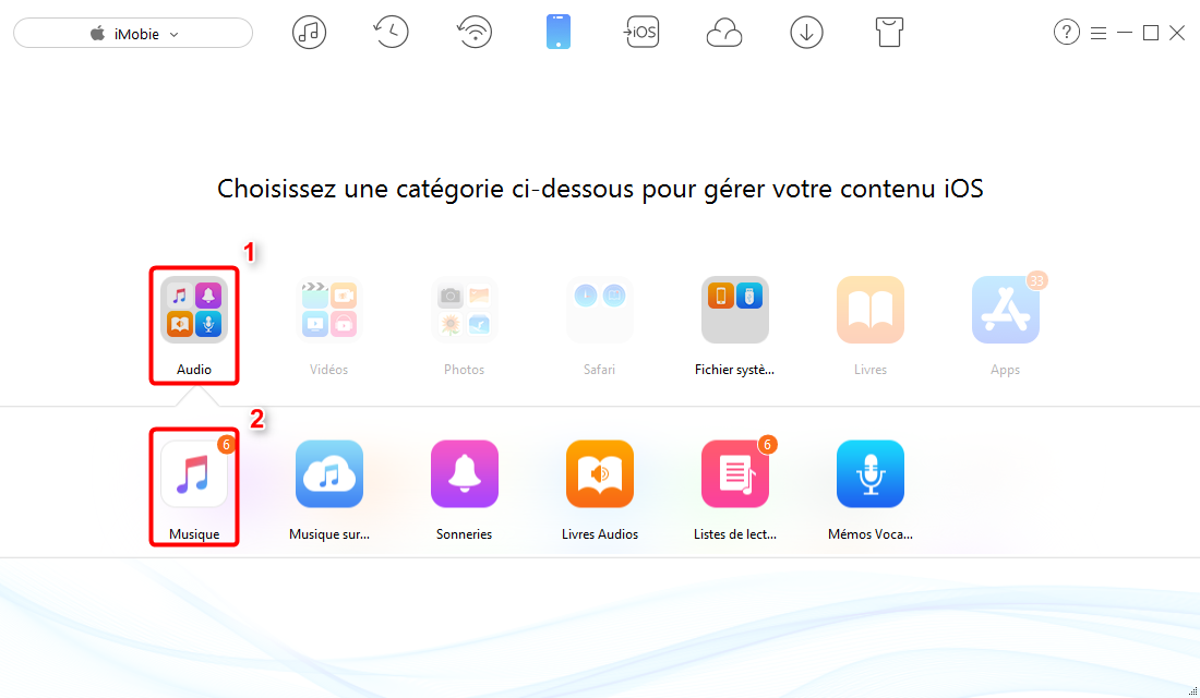 Comment transférer de la musique de l'iPhone à PC via AnyTrans pour iOS – étape 2