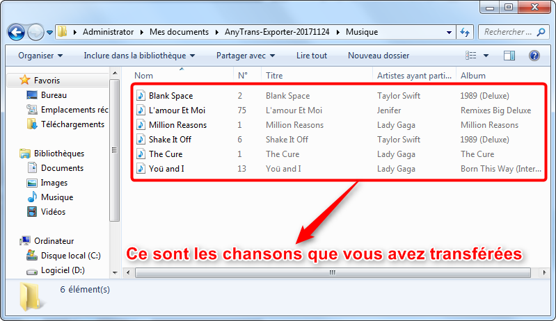 Comment synchroniser musique iPhone vers PC – étape 4