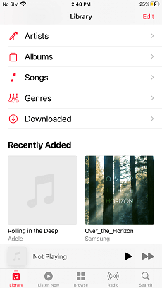 Transférer de la musique Mac vers iPhone