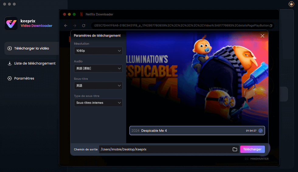 Configurer les paramètres du téléchargement