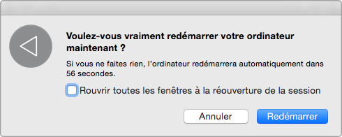 Redémarrer votre Mac