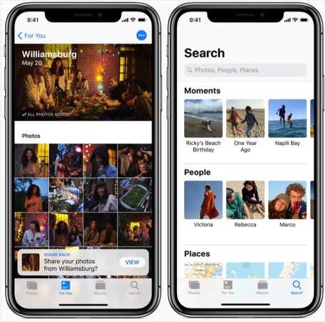 Nouvelle fonction de photo sous iOS 12