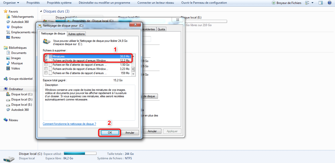 Matrona Macadán al límite PC très lent sous Windows 7, comment faire ?