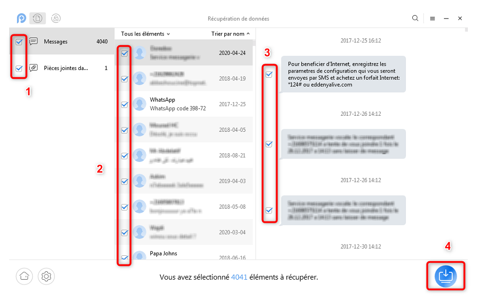 Phonerescue-Récuperer messages