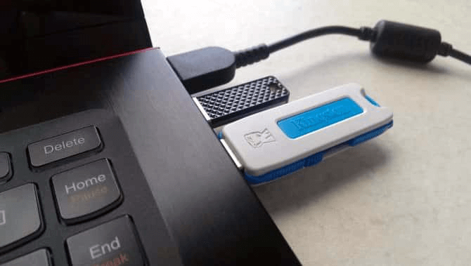 Port USB sur un ordinateur portable