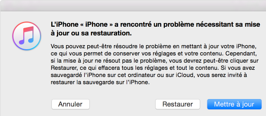 Récupérer le système iOS