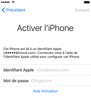 Problèmes d'iOS 10 - Impossible d'activer iPhone