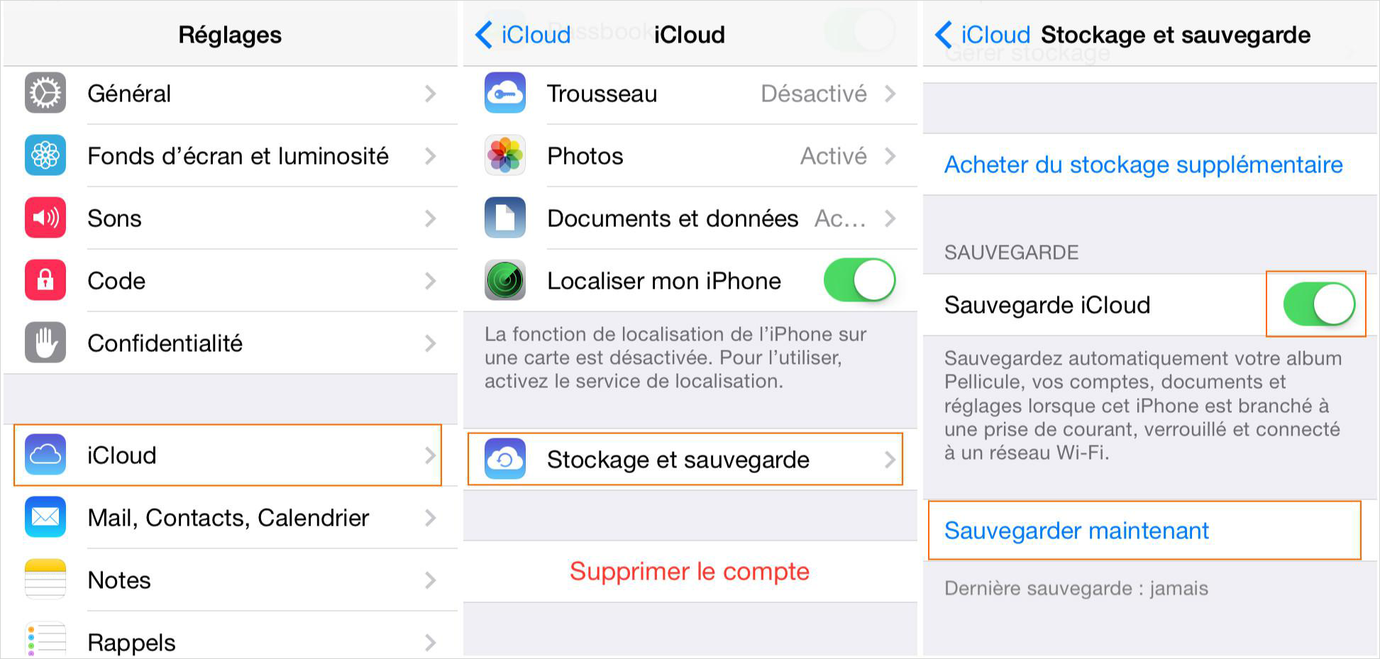 Comment sauvegarder votre iPhone via iCloud