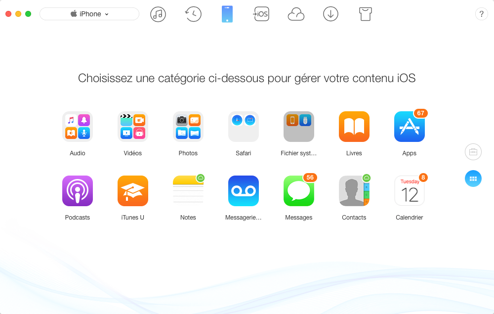 Comment sauvegarder iPhone via AnyTrans