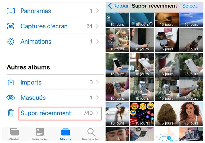 comment recuperer les photo supprimer iphone