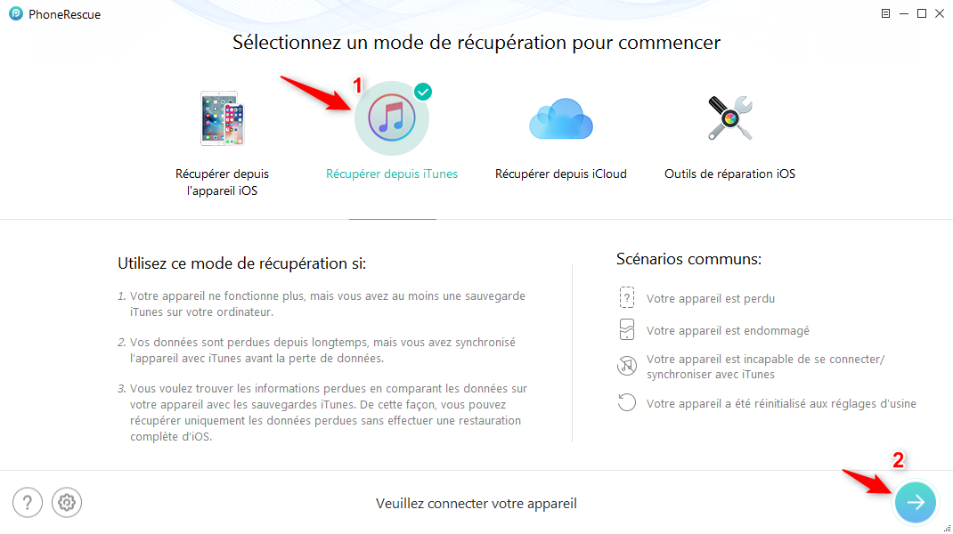 Recover lost iPhone data under iOS 12 easily