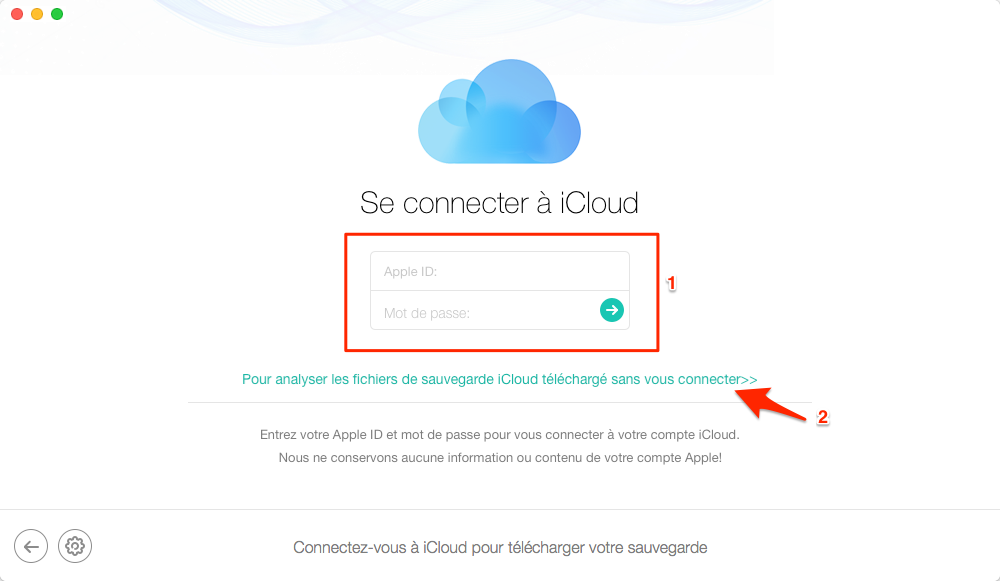 Récupérer vos messages à partir des sauvegardes iCloud – étape 2