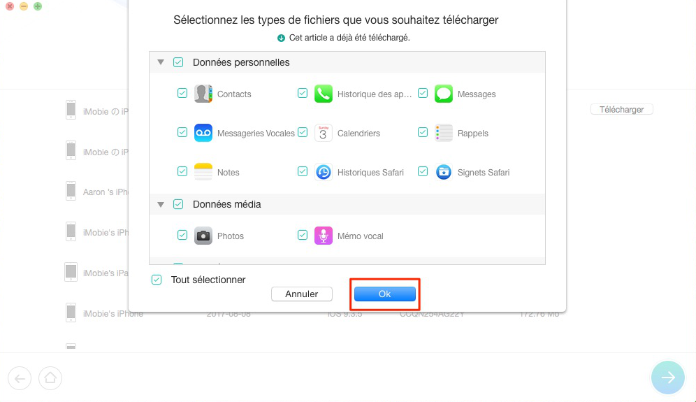 Comment récupérer rappels depuis iCloud – étape 3