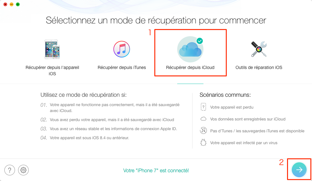 Comment récupérer l'historique Safari – étape 1