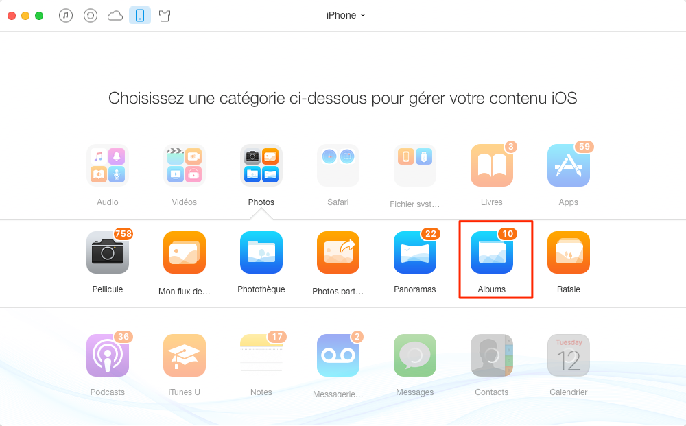 Gérer Captures d'écran sur iPhone avec AnyTrans