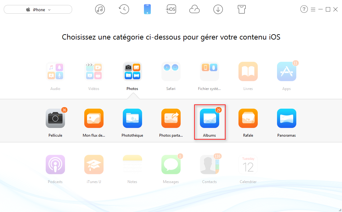 Gérer Captures d'écran sur iPhone avec AnyTrans