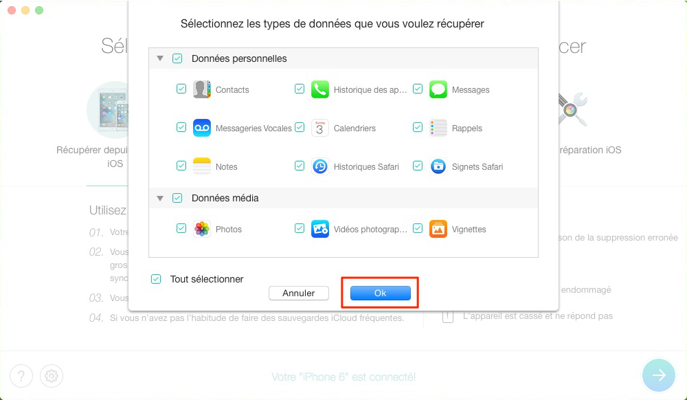 Moyen facile à récupérer les notes iPhone 6 – étape 2