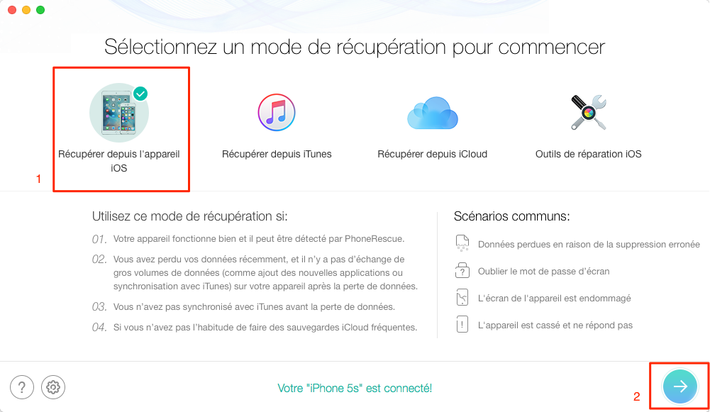 Restaurer des vidéos supprimées depuis l'iPhone