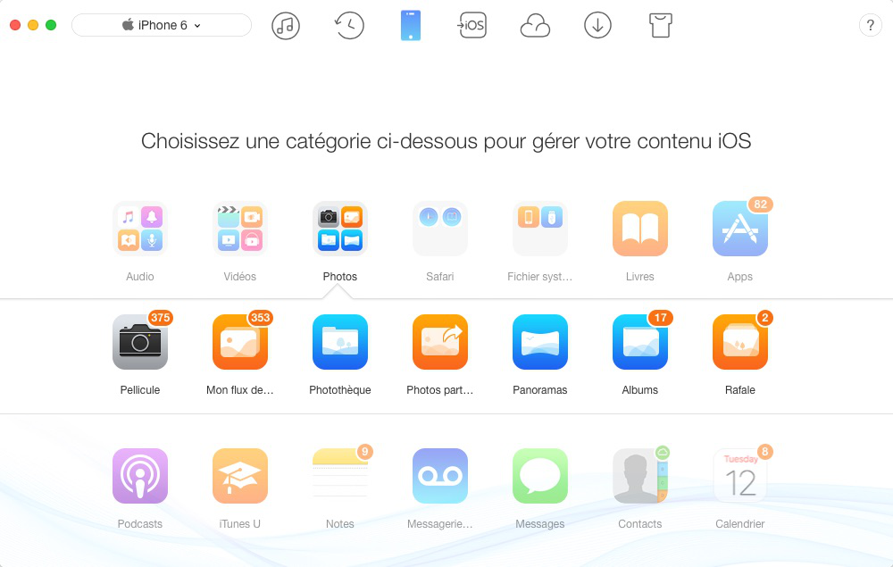 Comment sauvegarder les fichiers spécifiques de l'iPhone sur l'ordinateur 