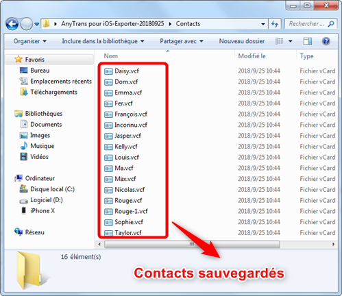 Gérer vos contacts sur votre l'ordinateur