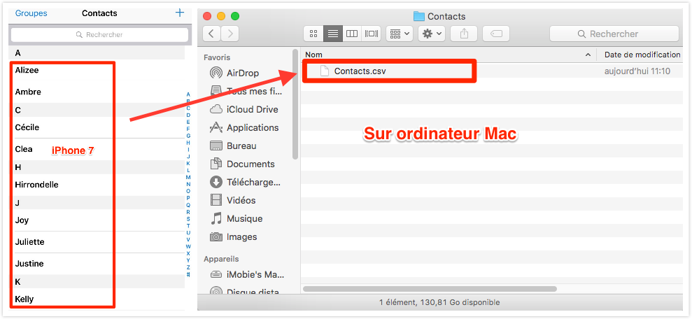 Gérer vos contacts sur votre l’ordinateur