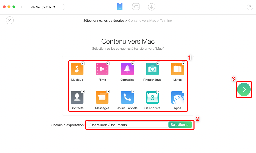Comment sauvegarder la tablette Samsung sur ordinateur – étape 2
