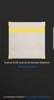 Le QR code nécessaire à la connexion