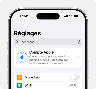 Se connecter à nouveau avec Apple ID