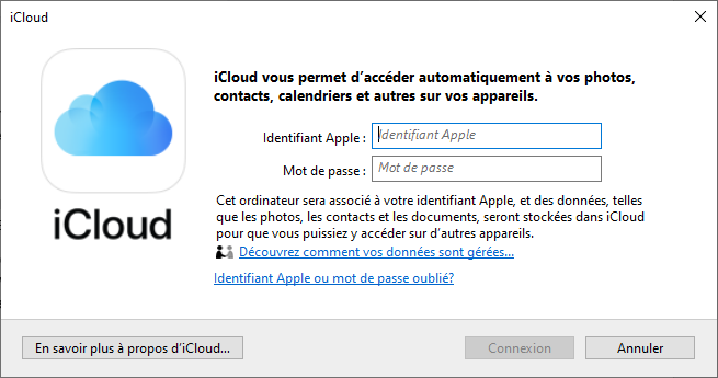 iCloud pour Windows