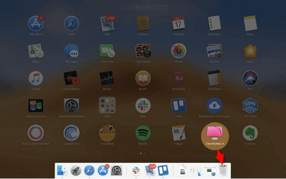 Supprimer Clean My Mac via Launchpad