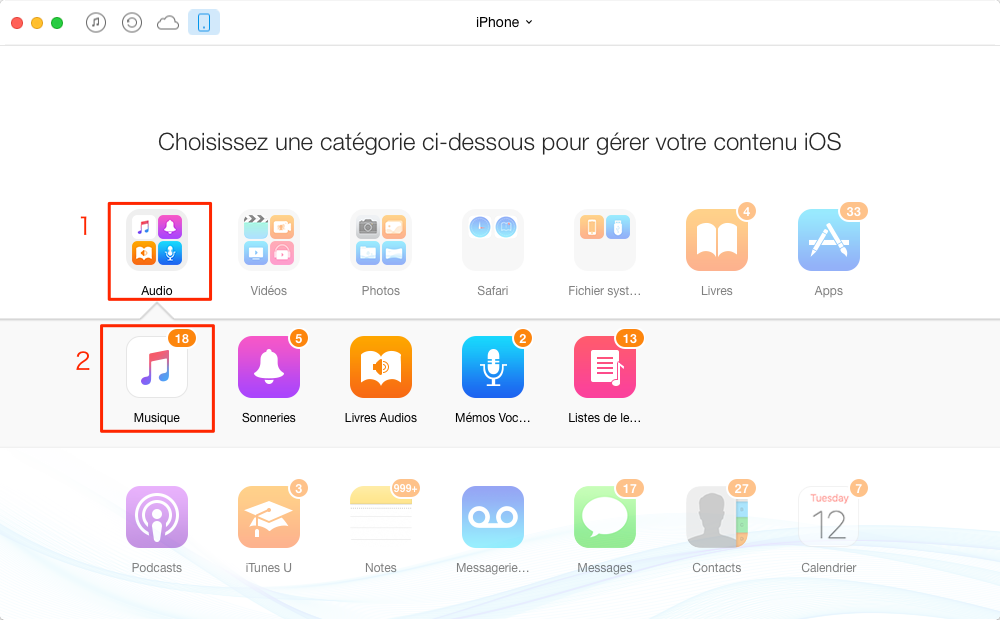 Comment supprimer de la musique iPhone SE – étape 2