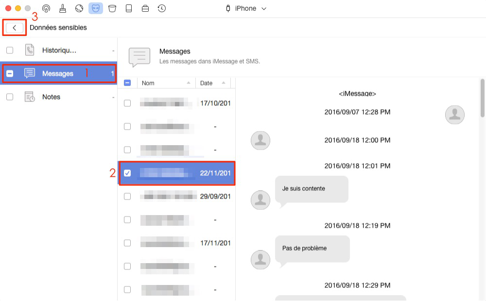Comment supprimer des messages définitivement iPhone/iPad – étape 3