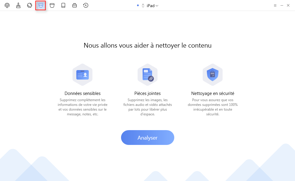 Choisissez Nettoyage de données privées - étape 1