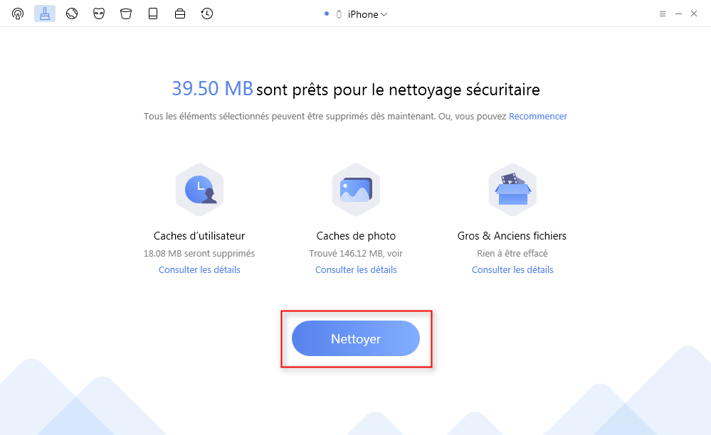 Comment supprimer les fichiers inutiles iPhone 7 – étape 4