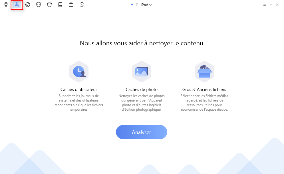 Choisissez Nettoyage Rapide pour supprimer les fichiers Temps - étape 1