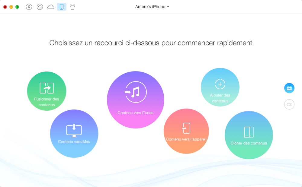 Supprimer des listes de lecture sur iPhone avec AnyTrans - étape 1