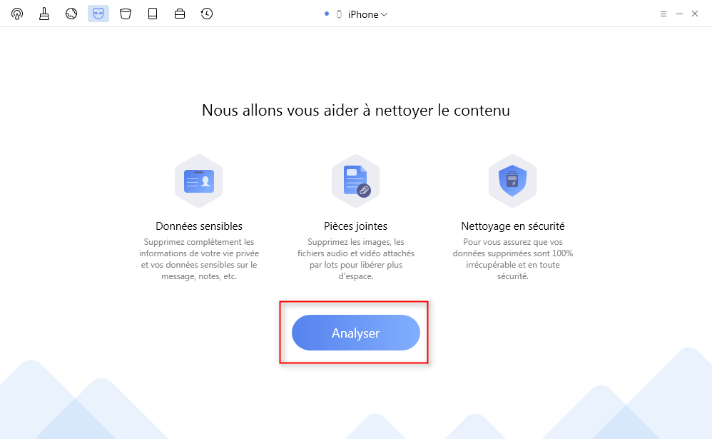 Comment supprimer les messages iPhone 7 – étape 1