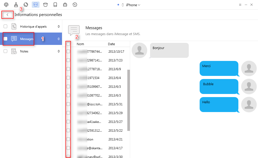 Supprimer les messages iPhone 7 facilement – étape 32