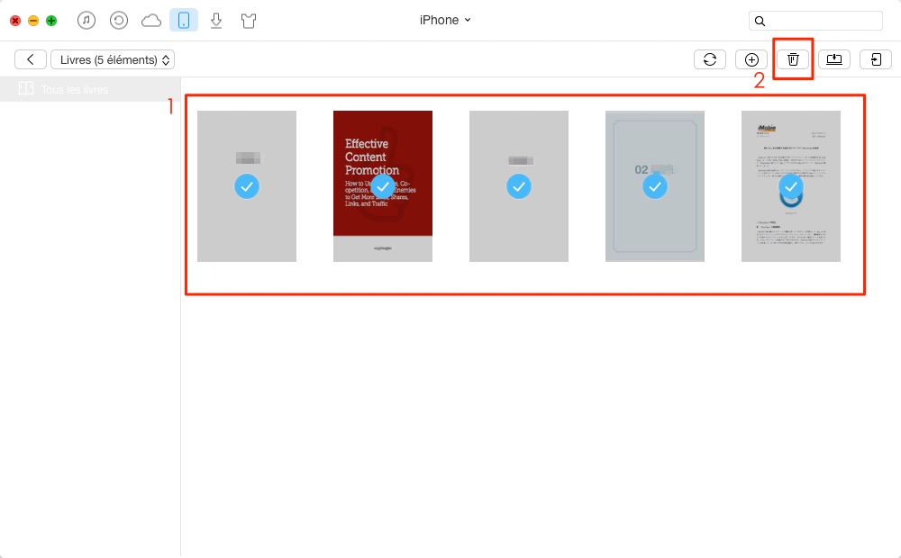 Comment effacer les fichiers PDF sur iPhone/iPad – étape 3